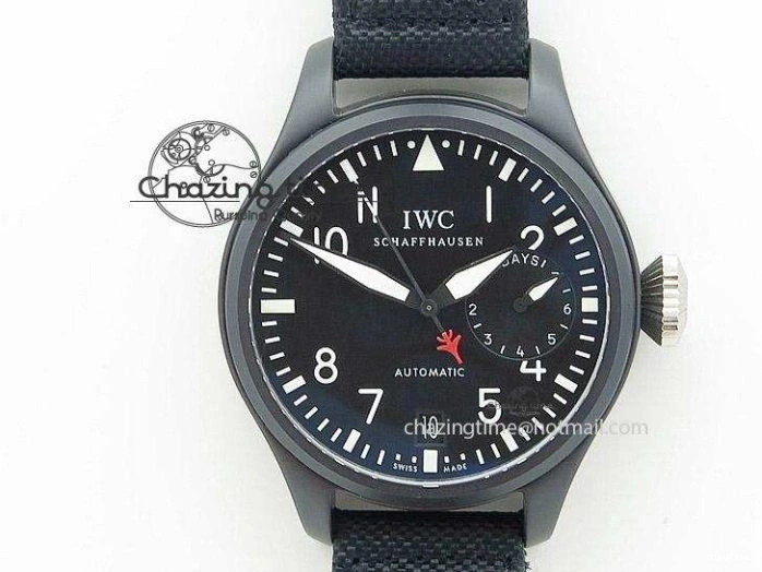 MIROTIME 0521 Pilot Chrono IW388003 Real Ceramic V6F 1:1 Best Edition On Black Nylon Strap A StreetReady 7284
